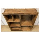 19th century primitive pine wall cupboard w/