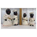 2 pairs black Americana s&p shakers