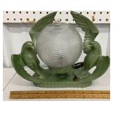 Green Art Deco Eagle tv lamp - could probably use