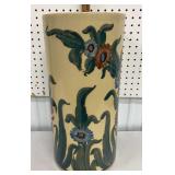 Signed pottery umbrella stand - some cracks