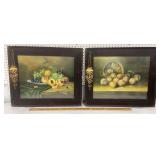 2x$$ - 2 framed fruit still life prints approx