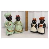 2 pairs black Americana s&p shakers