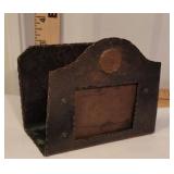 Arts & crafts copper Cornell letter holder -