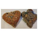2 very old beaded pin cushions - Iroquois?? - one