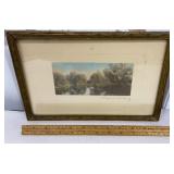 Signed Wallace Nutting landscape print approx