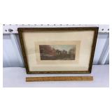 Signed Wallace Nutting colored landscape print