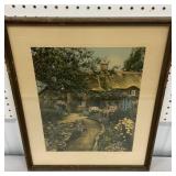 Framed Wallace Nutting print A Garden of