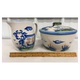 Ma Hadley pitcher & lidded dish