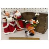 Annalee clown & Mr. & Mrs. Claus in an Armour box