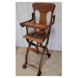 Haywood Wakefield fold down high chair