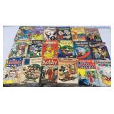 Box of comics - Mickey Mouse, Spider Man, Captain