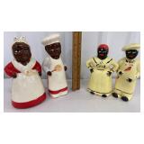 2 pairs black Americana s&p shakers