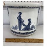 Blue & white Greek ice/champagne bucket