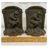 Solid bronze bookends - Rodin