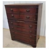 Mahogany highboy dresser 35"19"45"