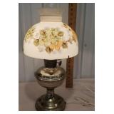 Aladdin lamp with flowered shade