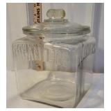 Square planters peanut glass jar
