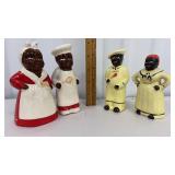 2 pairs black Americana s&p shakers