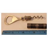Bottle opener/corkscrew - sterling cover