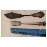 Sterling fish knife & Sterling fork