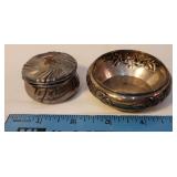 2pcs 830s silver - sm hinged box & small bowl