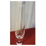 Signed Steuben vase - etched "Chance cannot