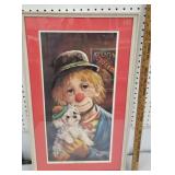 The Sad Clown picture, signed