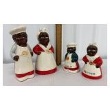 2 pairs black Americana s&p shakers