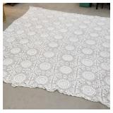 Beautiful vintage king size, ornate crocheted