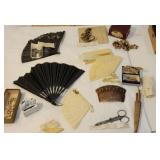 From 1800s Estate W/notes ladies fans,