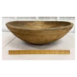 19th century 17" pine dough bowl