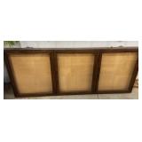 3 door fishing lure showcase w/keys - cork lined -