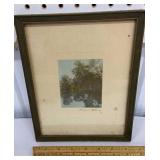 Signed Wallace Nutting landscape print approx