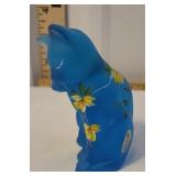 Pink Fenton/Lenox cat artist signed