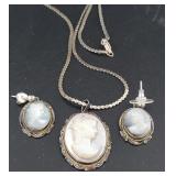 Sterling Silver Necklace & Earrings