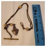 Vintage Odd fellows watch fob - skull and