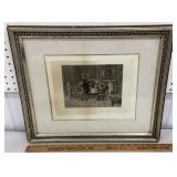 Framed 1st edition engraving by Pinx(?) approx