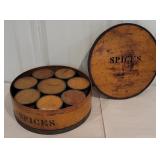 Beautiful Wooden spice pantry set - top is
