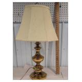 Very heavy brass table lamp