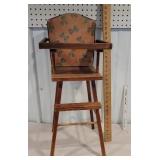 Retro doll highchair