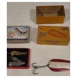 Fishing lures in box spoons