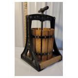 Beautiful cast iron fruit press