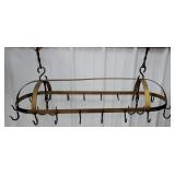 36" Brass pan rack