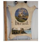 Old painting on leather hide