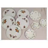 4 Royal Worcester Evesham Plates & Crown