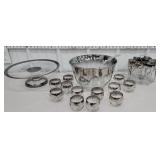 Dorothy Thorpe punch bowl set, wine flutes, and