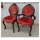 2x$ - 2 parlor chairs - Seats are weak