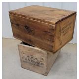 2 advertising crates