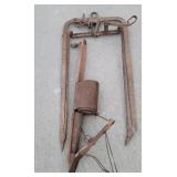 Hay fork, corn planter