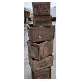 6 wood crates